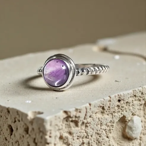 Bague Nimé Améthyste – Calme Intérieur & Intuition