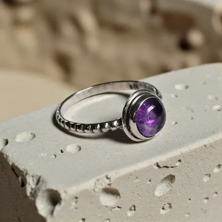 Bague Nimé Améthyste – Calme Intérieur & Intuition