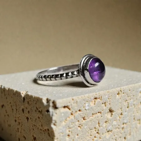 Bague Nimé Améthyste – Calme Intérieur & Intuition