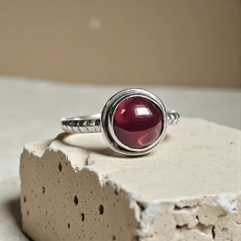 Bague Nimé Grenat – Force Intérieure & Vitalité Émotionnelle