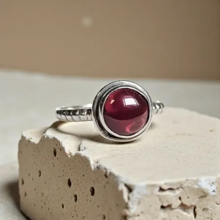 Bague Nimé Grenat – Force Intérieure & Vitalité Émotionnelle