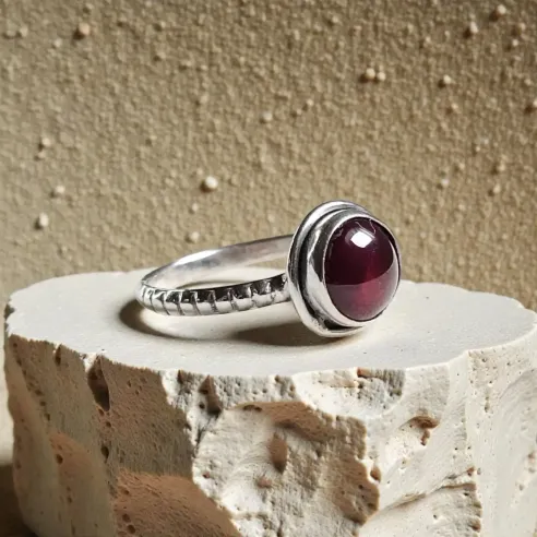 Bague Nimé Grenat – Force Intérieure & Vitalité Émotionnelle