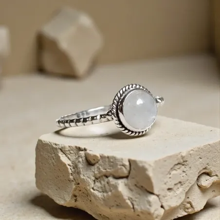 Bague Nimé Pierre de Lune – Intuition, Douceur & Connexion