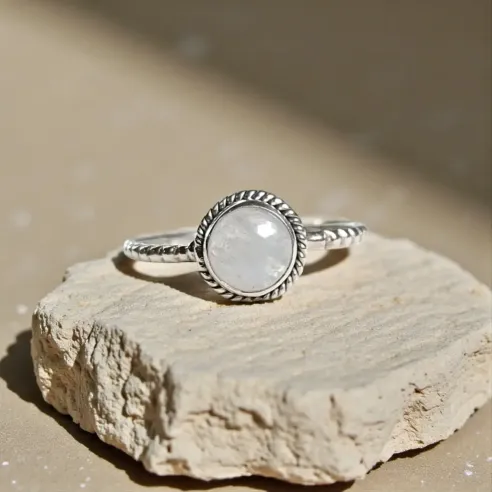 Bague Nimé Pierre de Lune – Intuition, Douceur & Connexion
