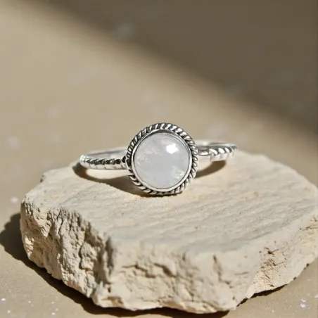 Bague Nimé Pierre de Lune – Intuition, Douceur & Connexion
