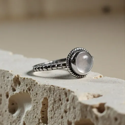 Bague Nimé Quartz Rose – Douceur Émotionnelle & Amour