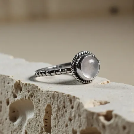 Bague Nimé Quartz Rose – Douceur Émotionnelle & Amour