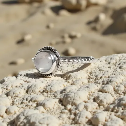 Bague Nimé Quartz Rose – Douceur Émotionnelle & Amour