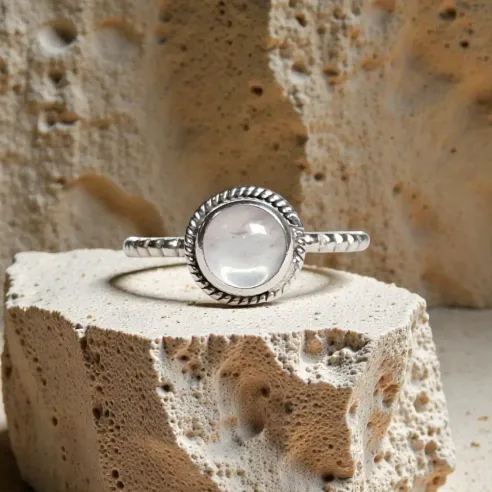 Bague Nimé Quartz Rose – Douceur Émotionnelle & Amour