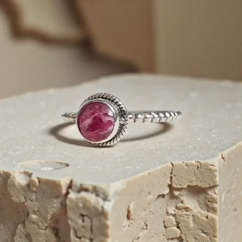 Bague Nimé Rhodochrosite – Guérison douce & Joie Intérieure