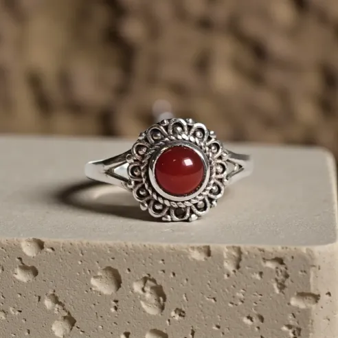 Bague Rosalys Cornaline – Vitalité, Créativité & Force