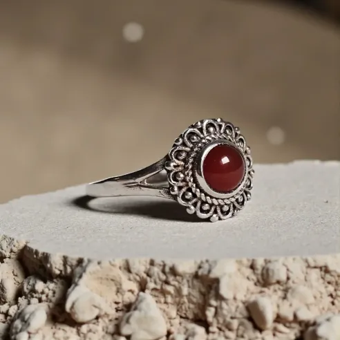 Bague Rosalys Cornaline – Vitalité, Créativité & Force