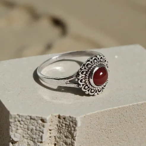 Bague Rosalys Cornaline – Vitalité, Créativité & Force