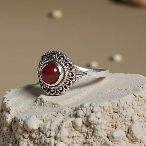 Bague Rosalys Cornaline – Vitalité, Créativité & Force