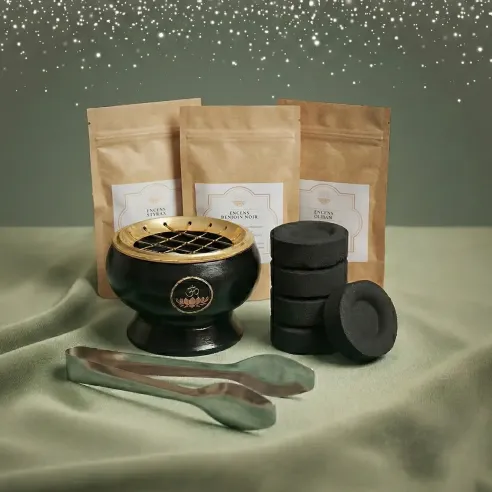 Coffret Encens – Brûleur, Charbon & Encens Naturels