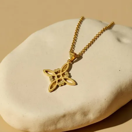 Collier Nœud de Sorcière celtique – Protection ésotérique & force