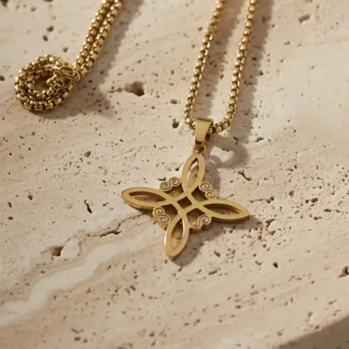 Collier Nœud de Sorcière celtique – Protection ésotérique & force