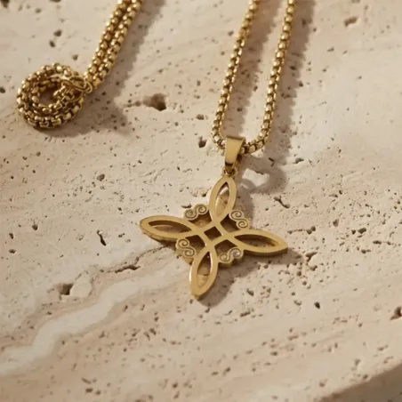 Collier Nœud de Sorcière celtique – Protection ésotérique & force
