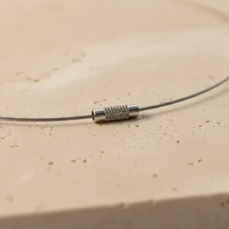Collier Ras de Cou Macramé Azurite - création artisanale