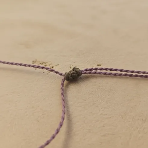 Collier macramé améthyste – Bijou artisanal pierre naturelle