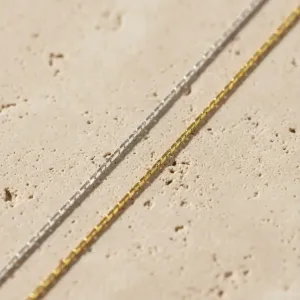 Chaîne serpent tressée ronde - Acier Inox 0,9mm 45cm