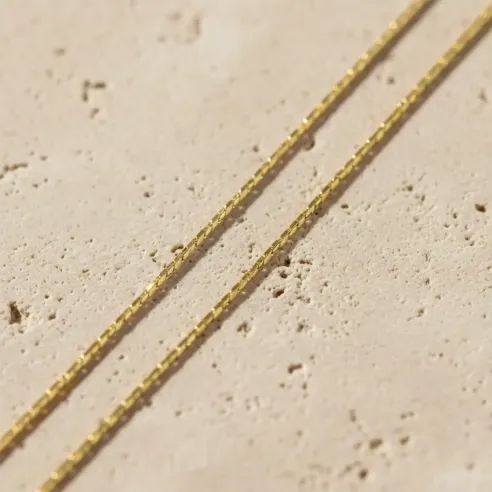 Chaîne serpent tressée ronde - Acier Inox 0,9mm 45cm