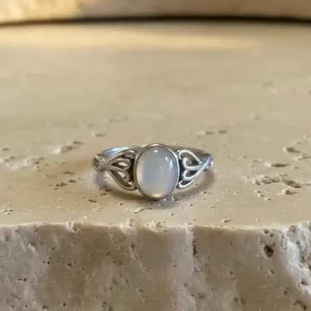 Bague Aeris Pierre de Lune – Bague intuition & féminin