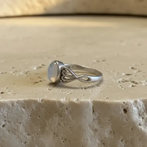 Bague Aeris Pierre de Lune – Bague intuition & féminin