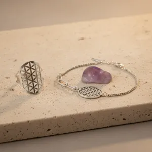 Coffret Équilibre Améthyste & Fleur de Vie – Harmonie & Sérénité