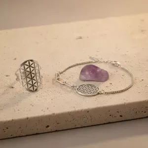 Coffret Équilibre Améthyste & Fleur de Vie – Harmonie & Sérénité