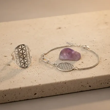 Coffret Équilibre Améthyste & Fleur de Vie – Harmonie & Sérénité