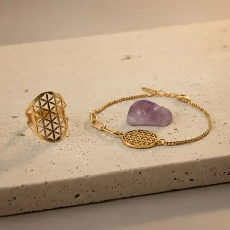 Coffret Équilibre Améthyste & Fleur de Vie – Harmonie & Sérénité