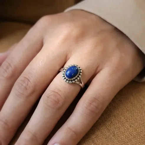 Bague Lapis Lazuli Lior – Argent fine et raffinée