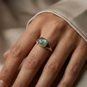 Bague Antea Émeraude – Cœur Ouvert, Amour & Renouveau