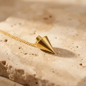 Pendule Métal Conique Doré – Radiesthésie Débutant