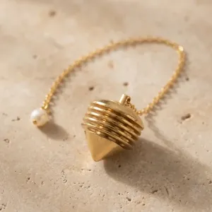 Pendule Ultra Sensoriel Doré – Radiesthésie Haute Sensibilité