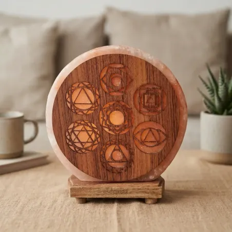Lampe de sel 7 chakras– Lumière douce et spirituelle