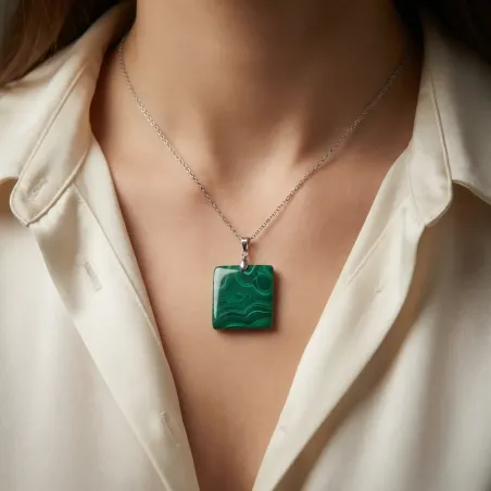 Pendentif Malachite Maïa – Transformation & Émotionnel