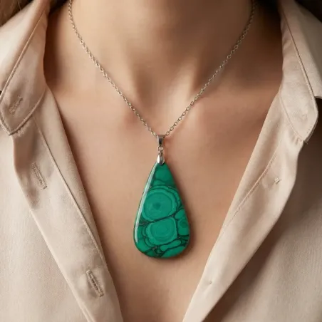 Pendentif Malachite Thelma – Guérison & Pouvoir Intérieur